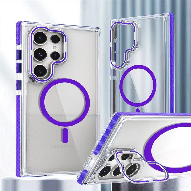 Two-Color Magnetic Suction Phone Case – Xuncai for Samsung S25 Ultra