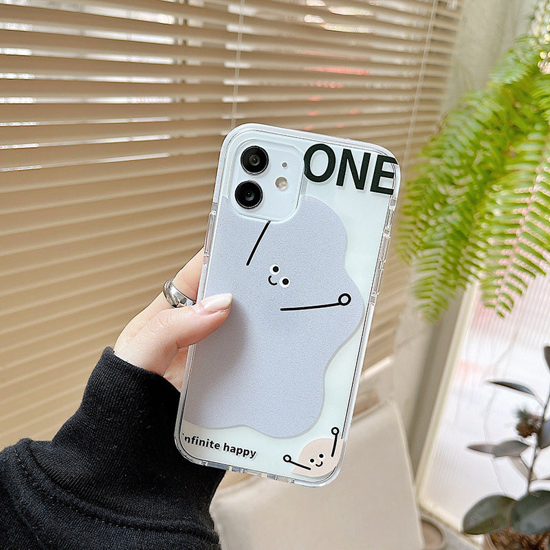 Painted Glass iPhone Case – Stylish All-Inclusive TPU Cover