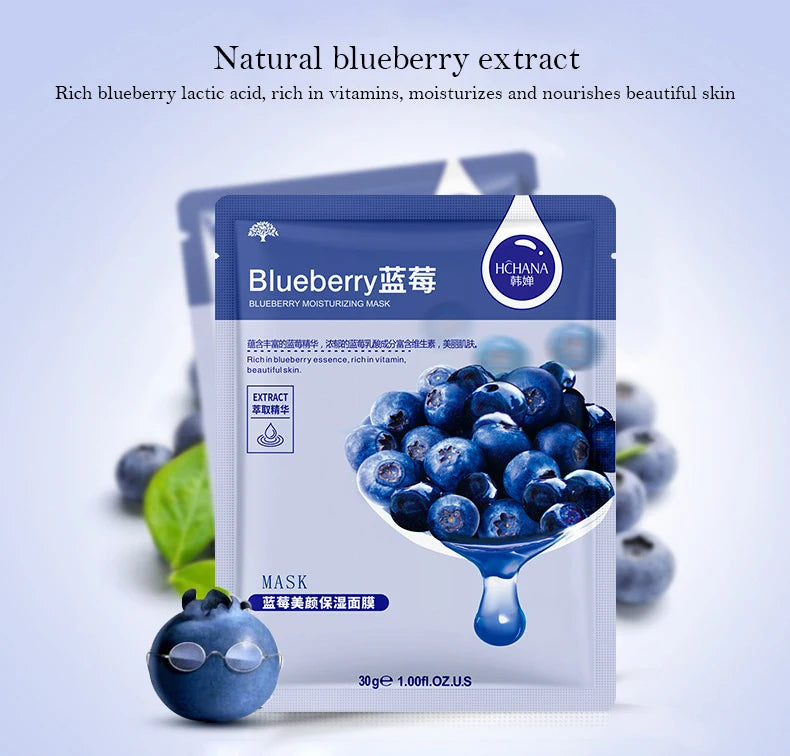 30pcs Natural Plant Facial Mask Set – Moisturizing, Oil Control & Anti-Aging Skincare