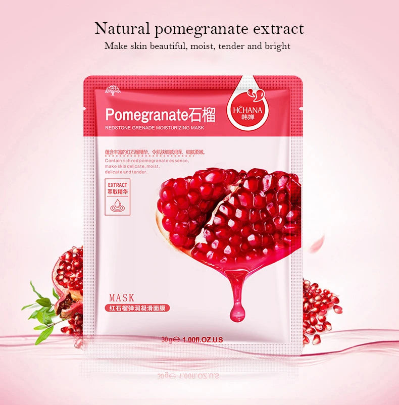 30pcs Natural Plant Facial Mask Set – Moisturizing, Oil Control & Anti-Aging Skincare