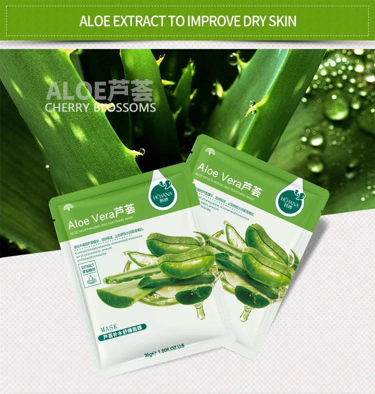 30pcs Natural Plant Facial Mask Set – Moisturizing, Oil Control & Anti-Aging Skincare
