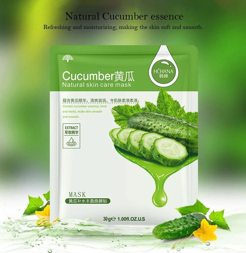 30pcs Natural Plant Facial Mask Set – Moisturizing, Oil Control & Anti-Aging Skincare